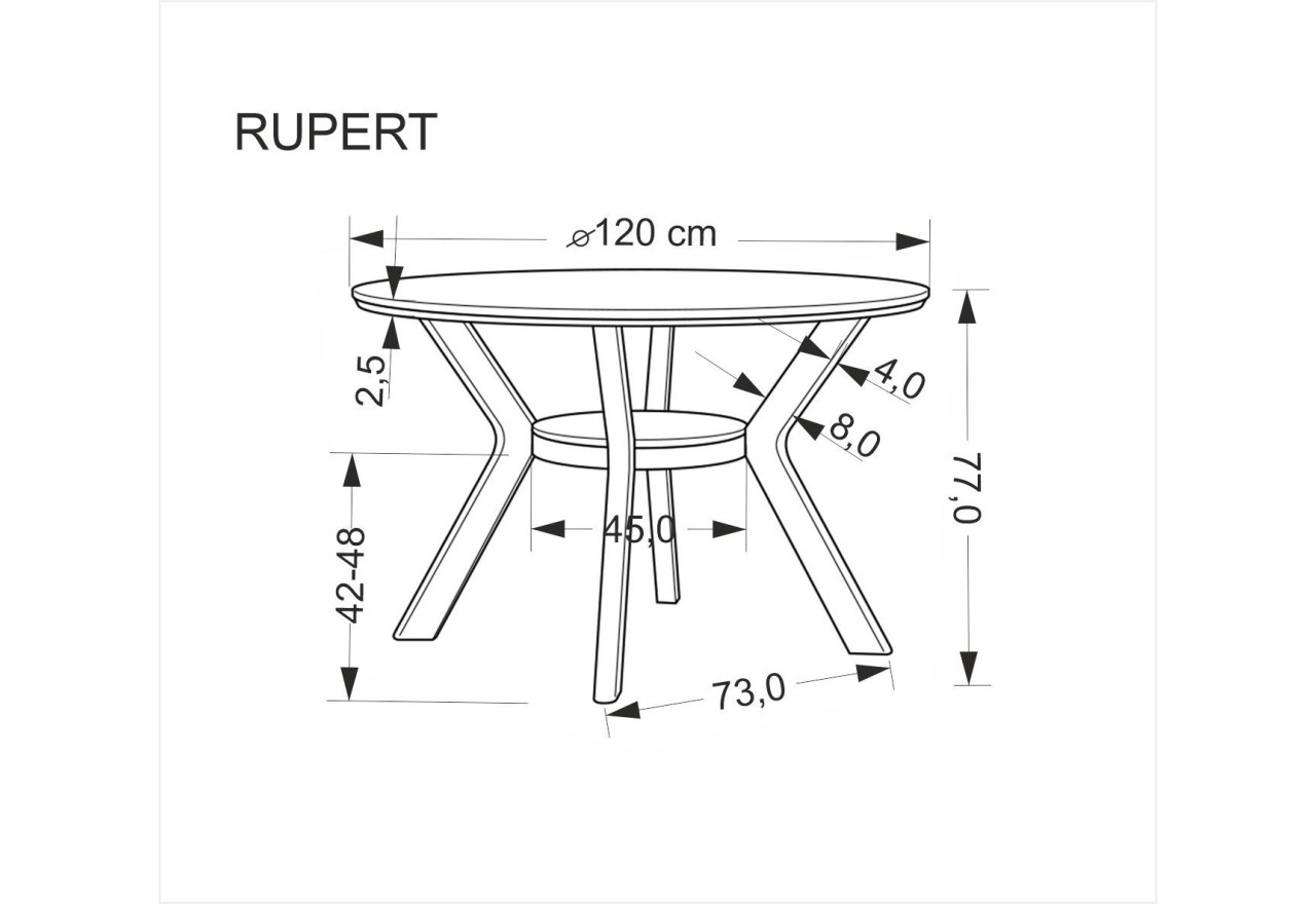 Esstisch Rupert (o120x77) Esstisch Rupert (o120x77)