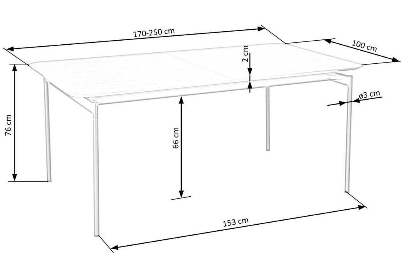 Esstisch Smart (100x170-250)