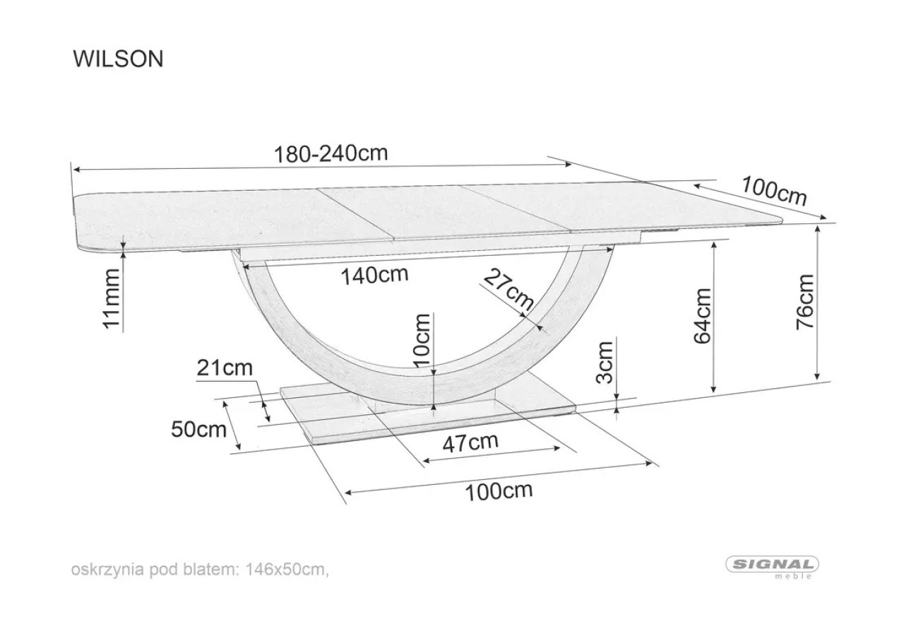 Esstisch Wilson LM (100x180-240) Esstisch Wilson LM (100x180-240)