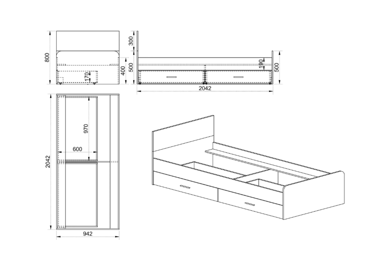 Bett  Rocco (90x160)