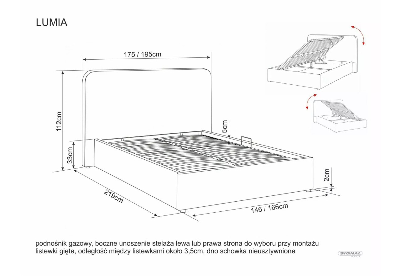 Bett Lumia Raven (140x200)