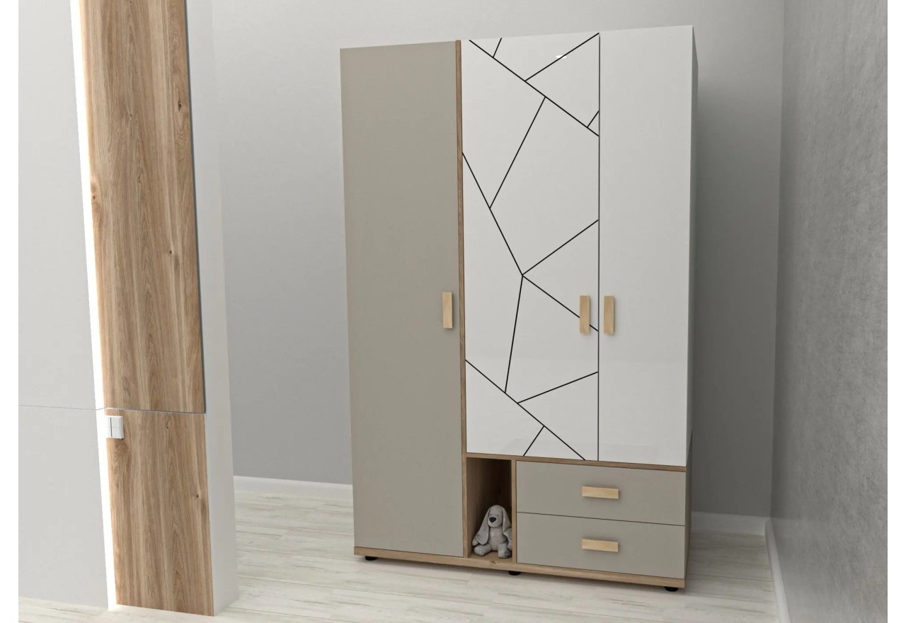 Kleiderschrank Evon (130cm)