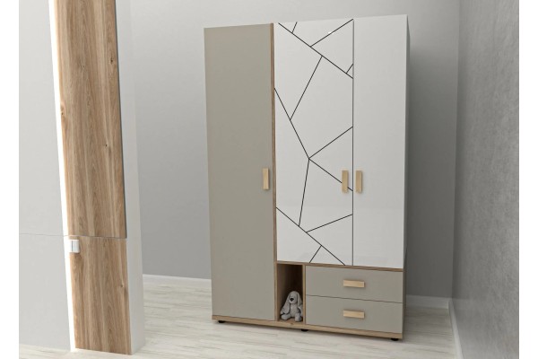 Kleiderschrank Evon (130cm)