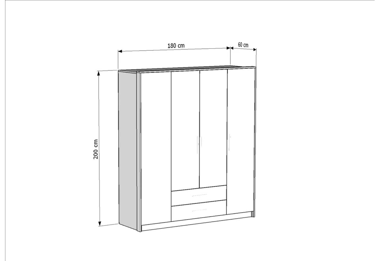 Kleiderschrank Largo (180cm)
