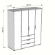 Kleiderschrank Deni L (206cm)