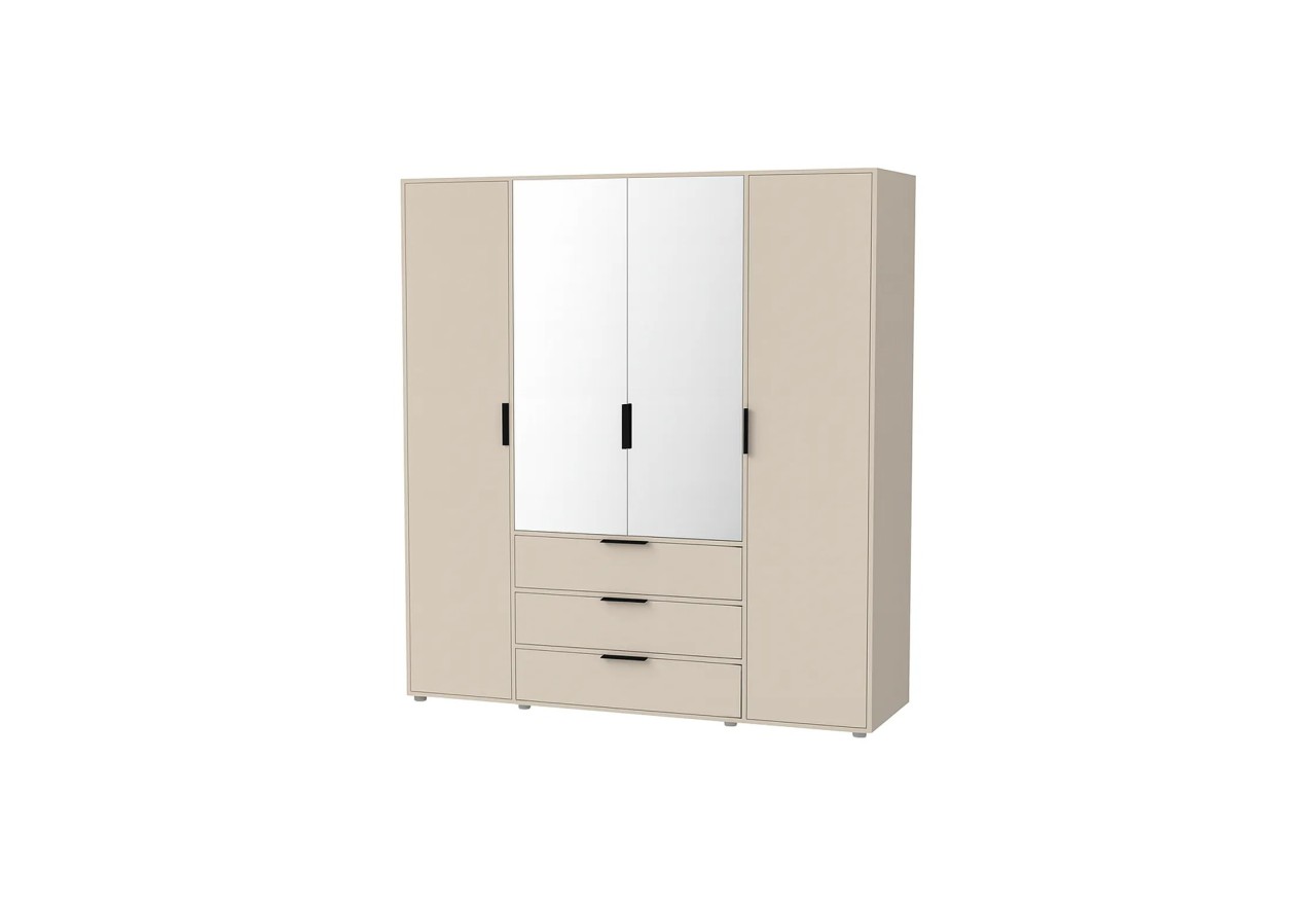 Kleiderschrank Deni L (206cm)