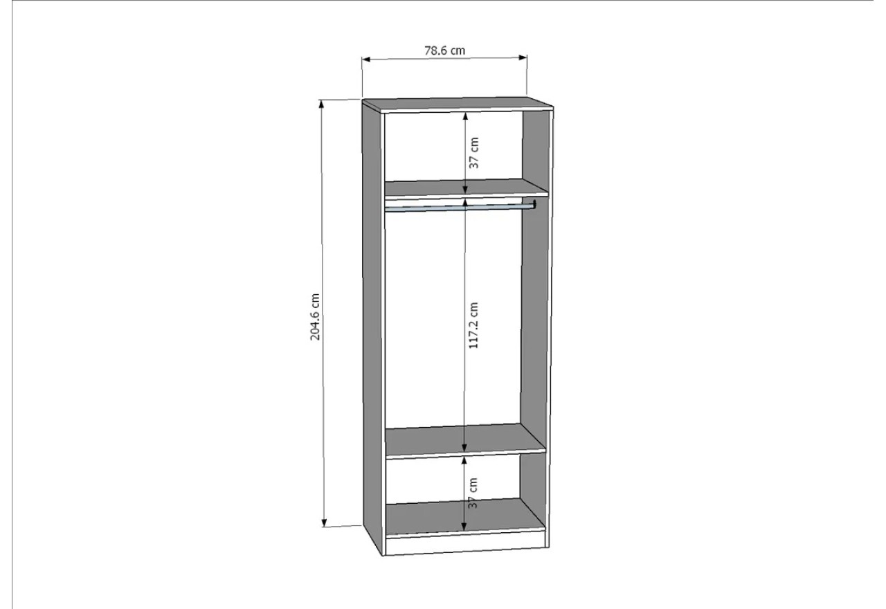 Kleiderschrank Napoleon (80cm)