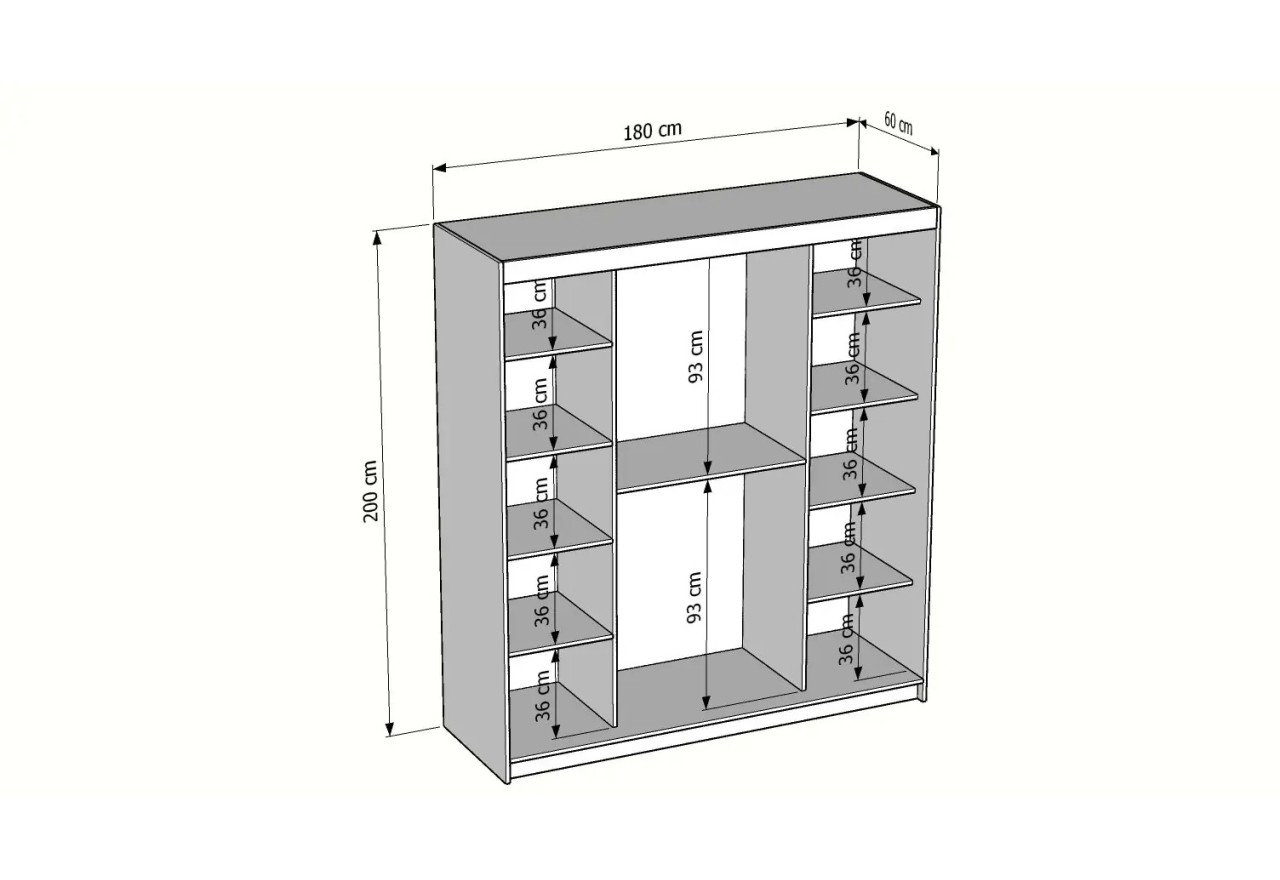 Kleiderschrank Ena (180cm)
