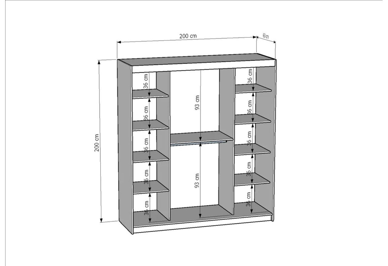 Kleiderschrank Ena (180cm)