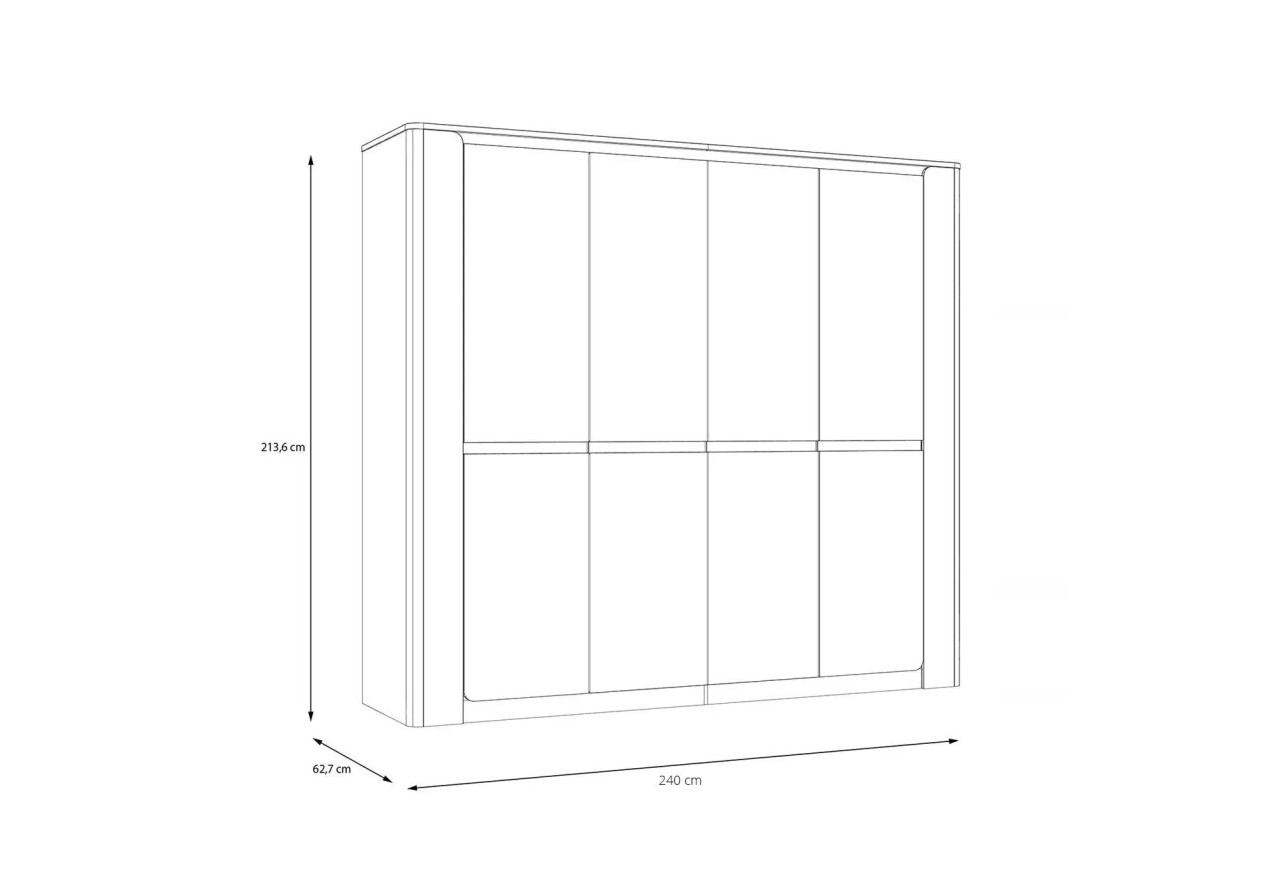 Kleiderschrank Vodol (240cm)