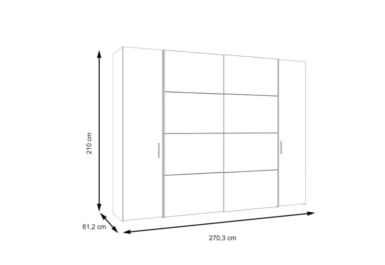 Kleiderschrank Dalate  (270cm)