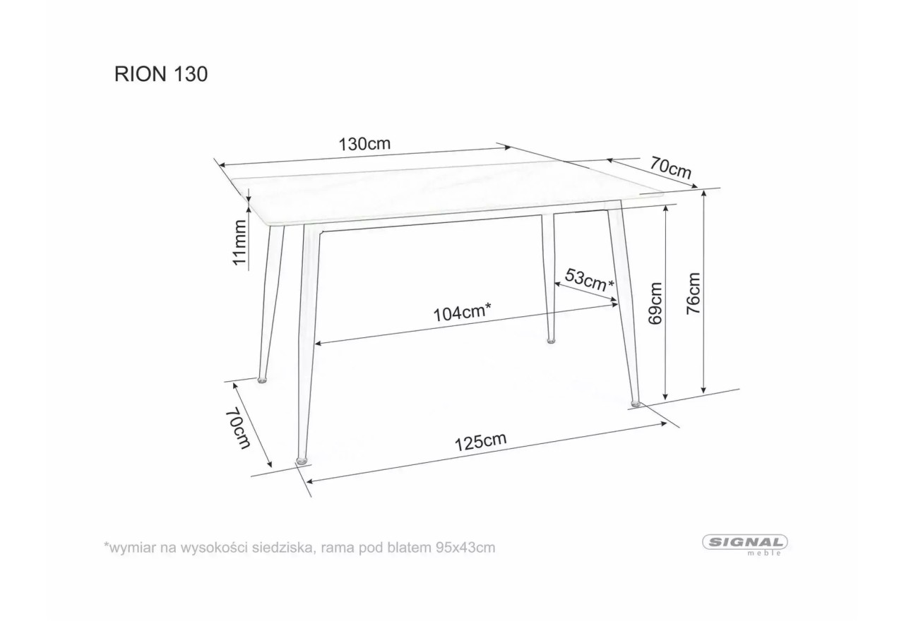 Esstisch Rion (70x130)