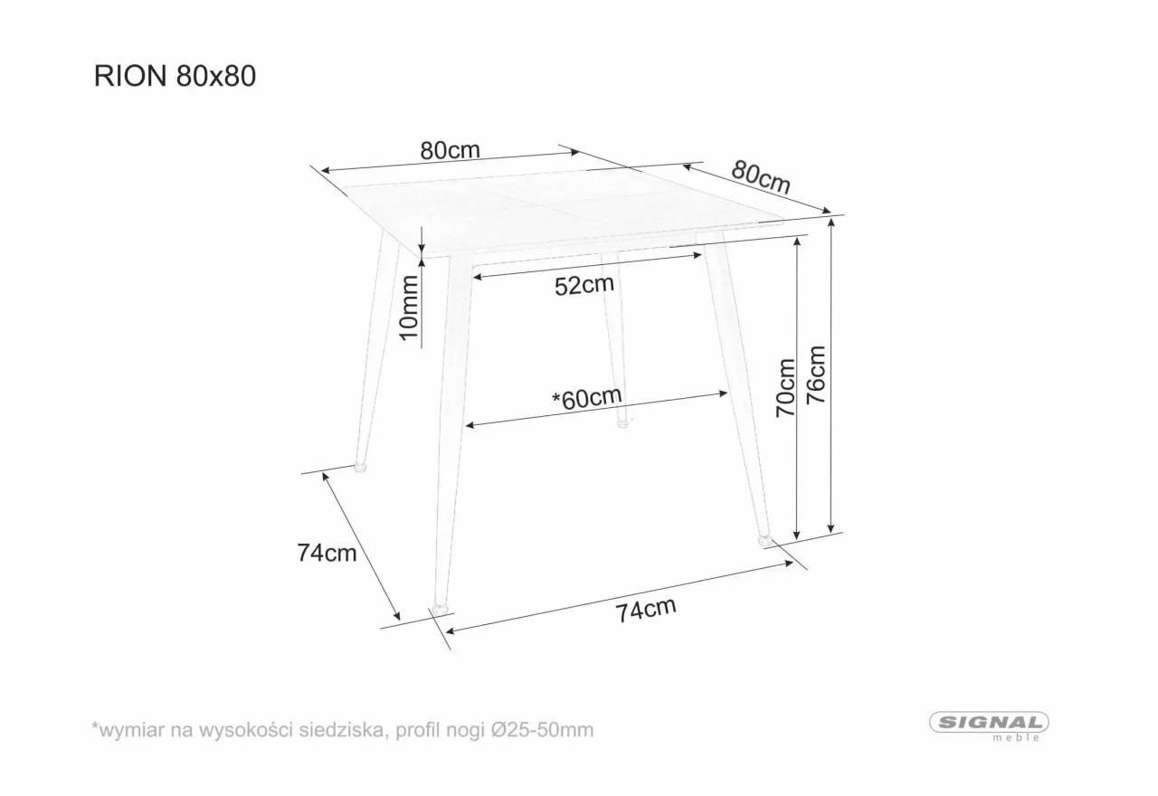 Esstisch Rion (76xo80)