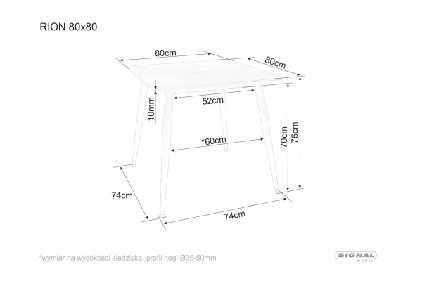 Esstisch Rion (76xo80)
