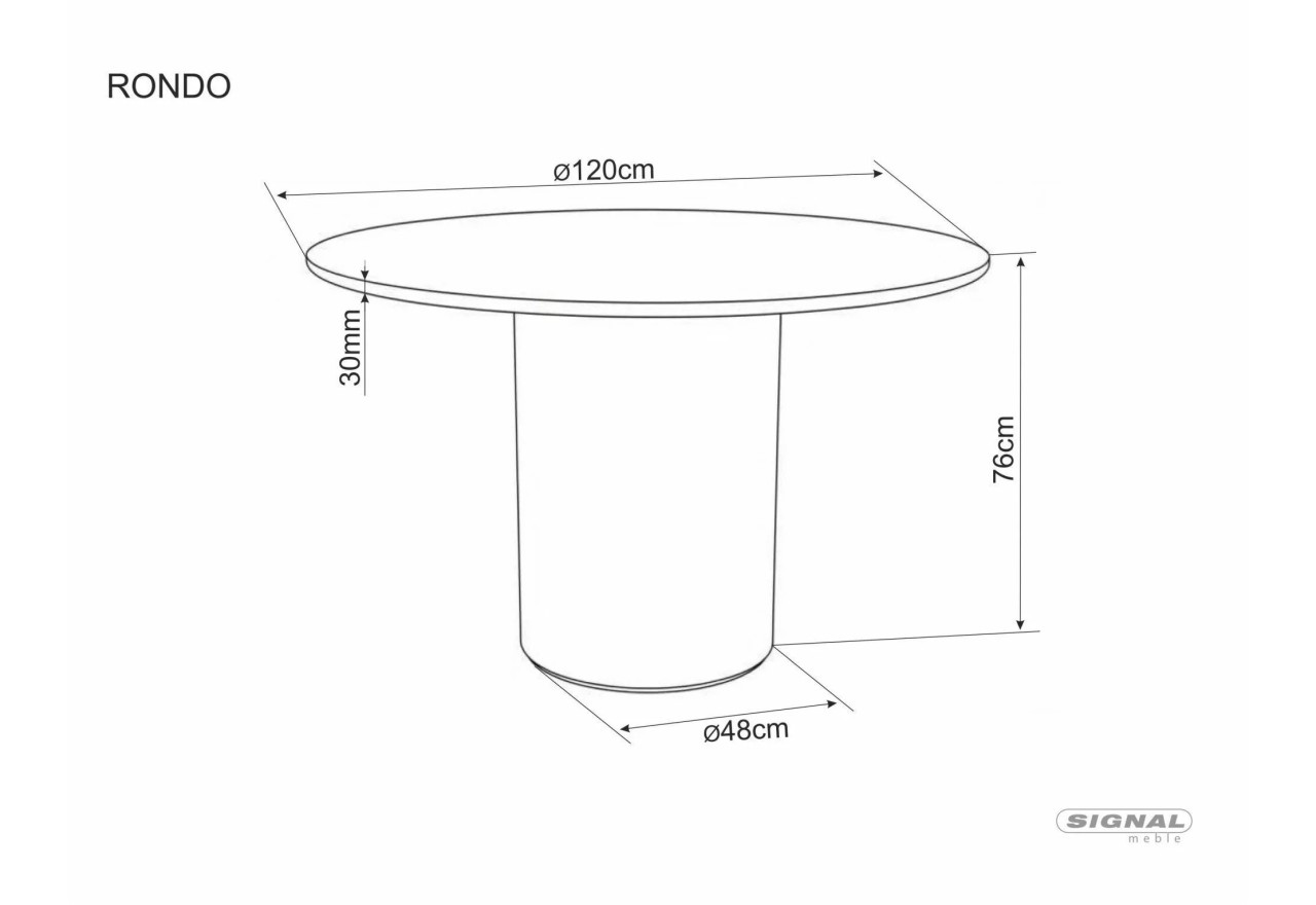 Esstisch Rondo (76xo120)