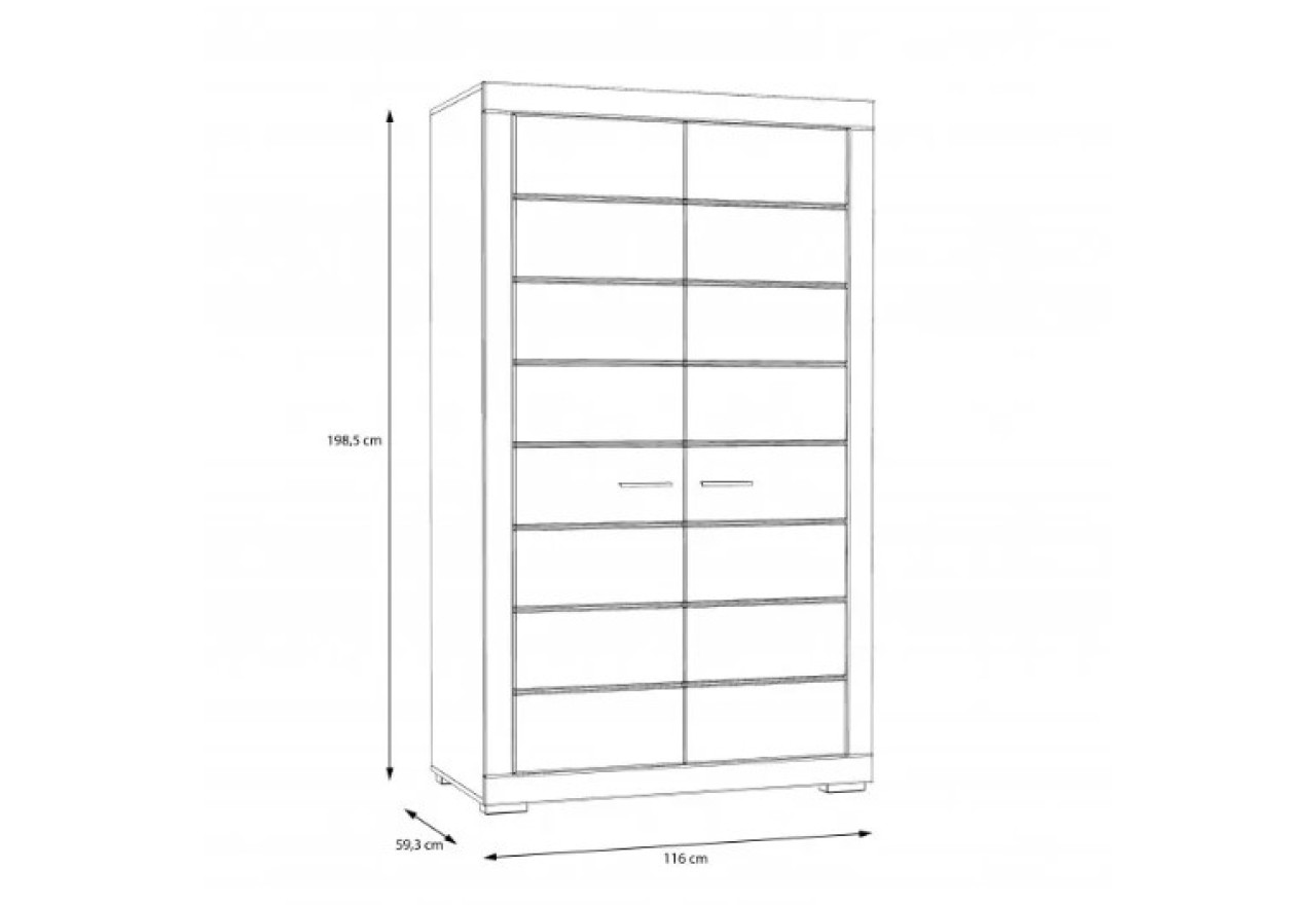 Kleiderschrank Snou (116cm)