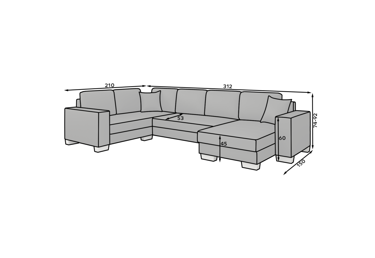 Ecksofa Berta R