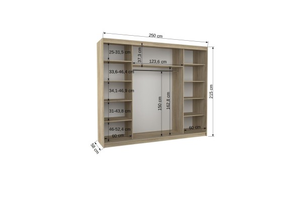 Kleiderschrank Lava (250cm)