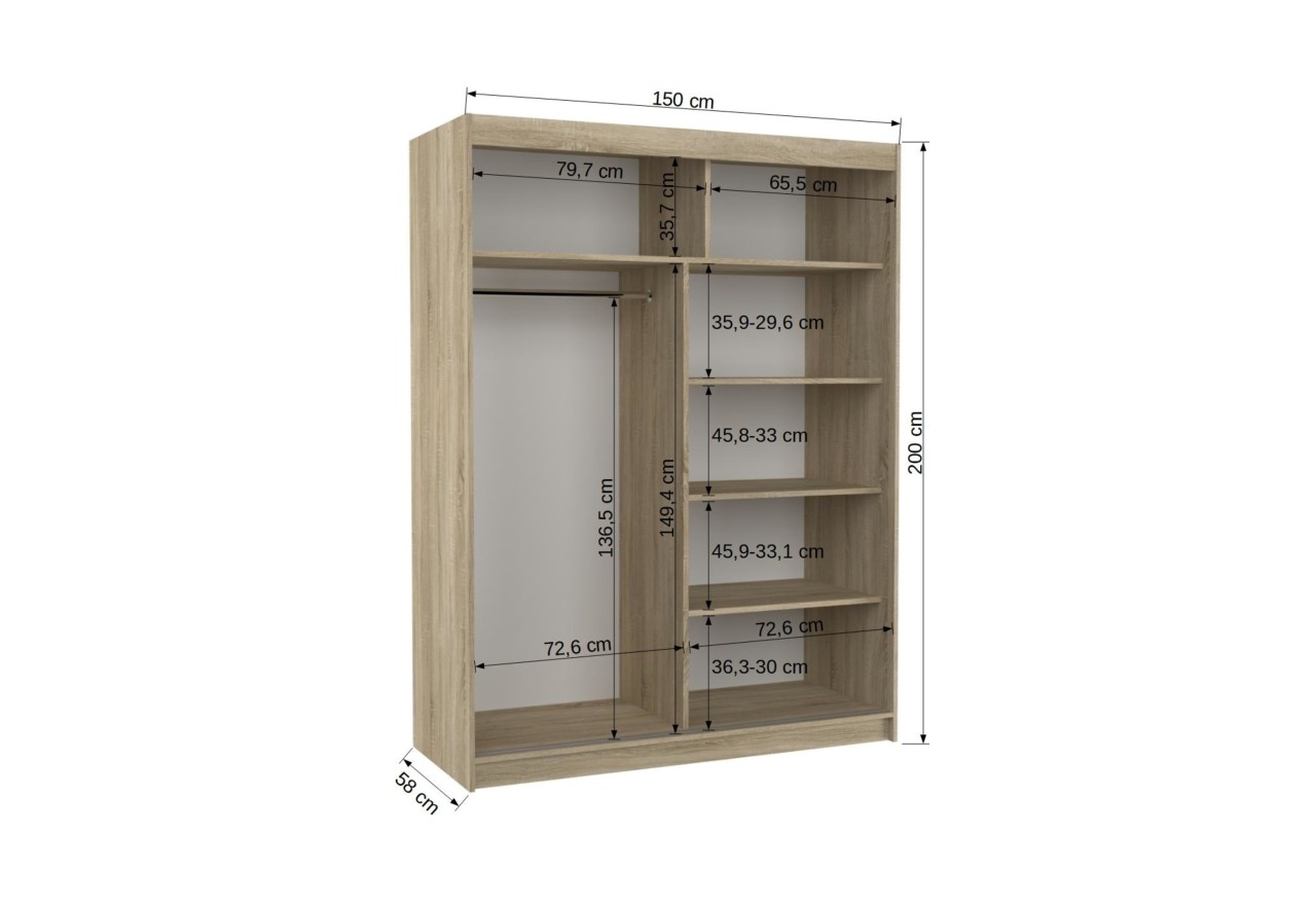 Kleiderschrank Ever Lux (150cm) Kleiderschrank Ever Lux (150cm)