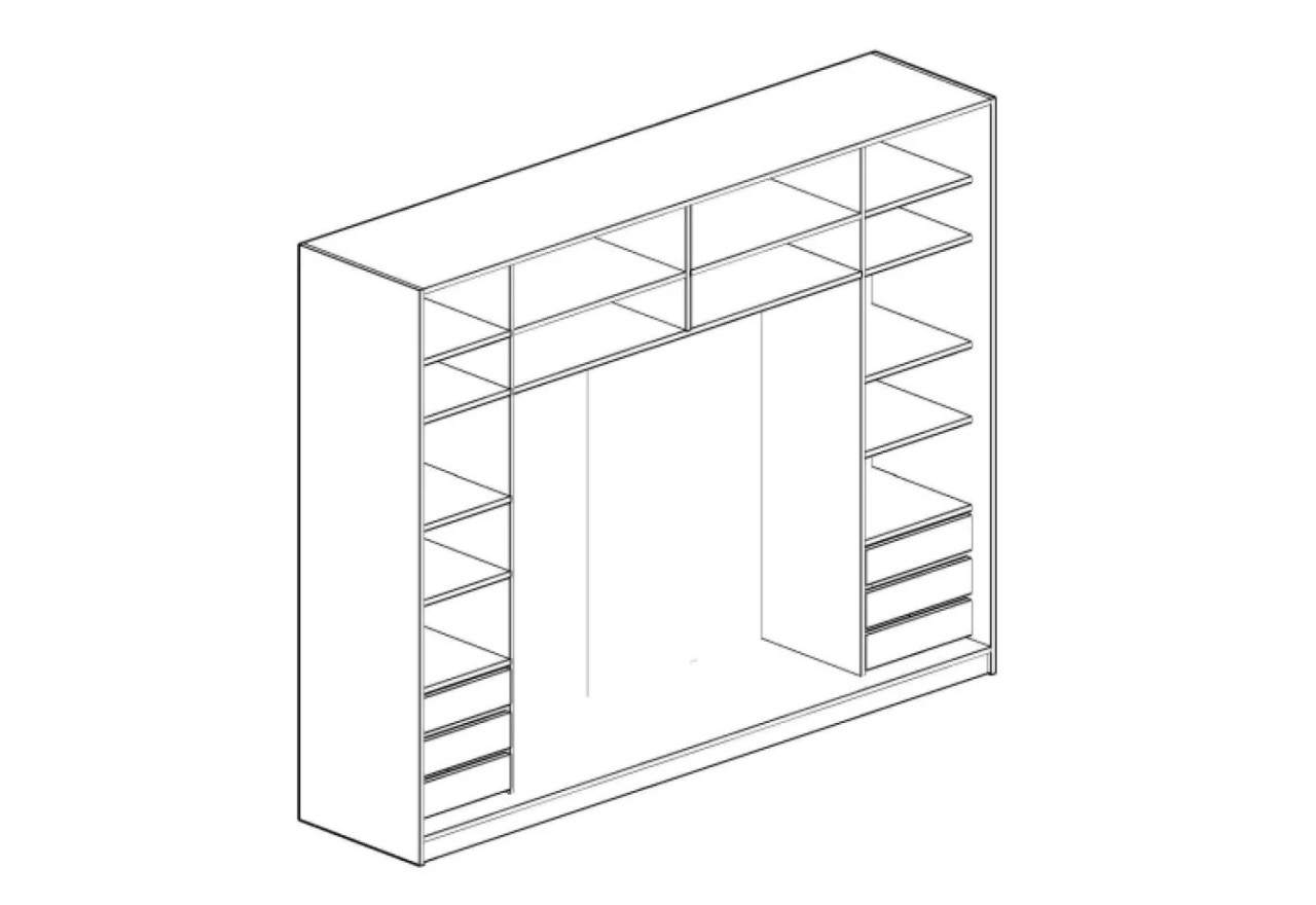 Kleiderschrank Flex XL (220cm)