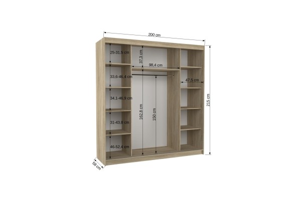 Kleiderschrank Pera (200cm)
