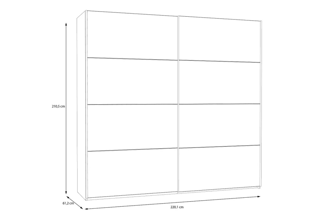 Kleiderschrank Sah L (220cm)