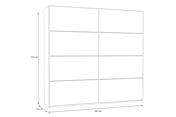 Kleiderschrank Sah L (220cm)