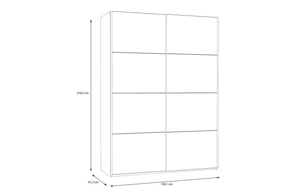 Kleiderschrank Sah Lux S (150cm)