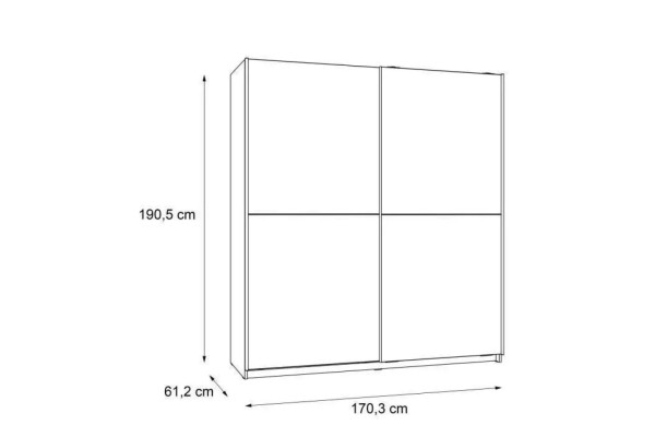 Kleiderschrank Ulos (170cm)