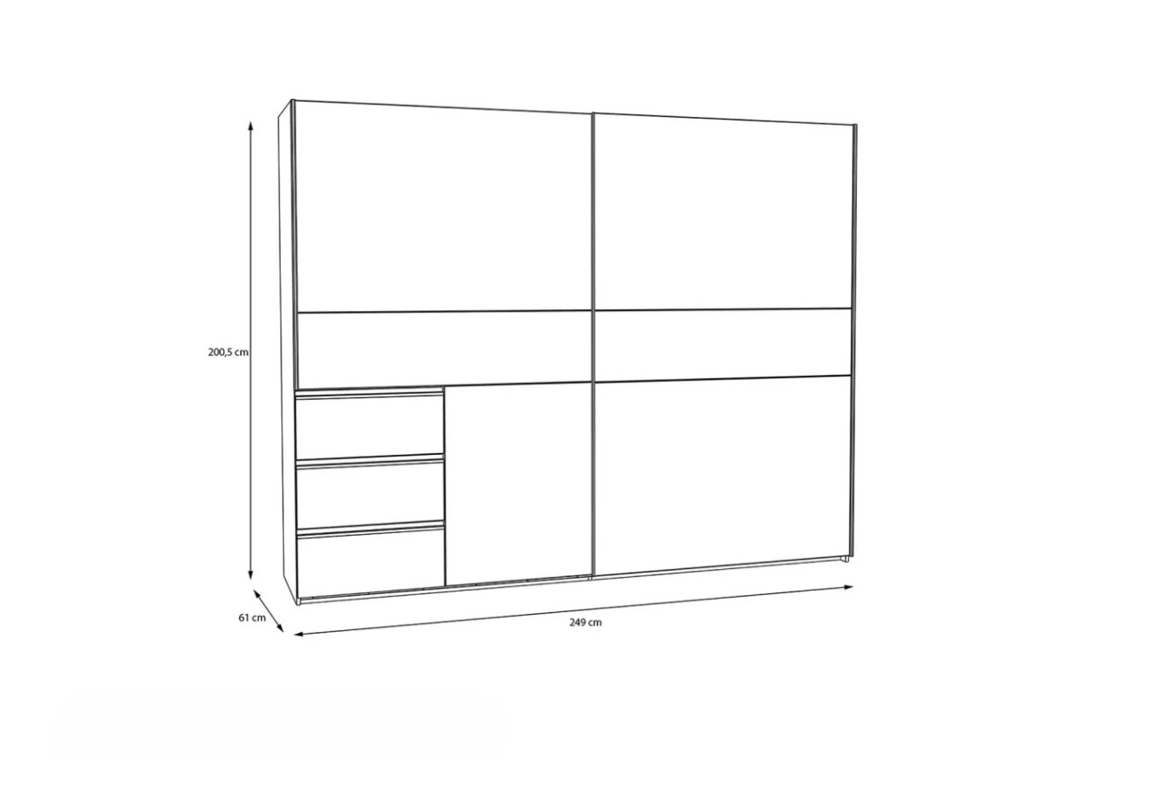 Kleiderschrank Vin L (250cm)