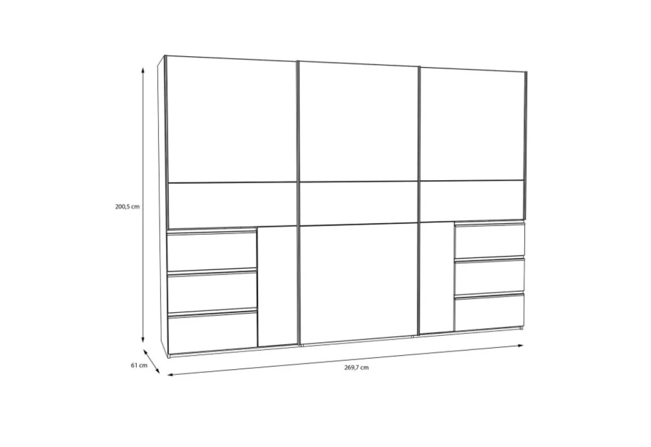 Kleiderschrank Vin XL (270cm)