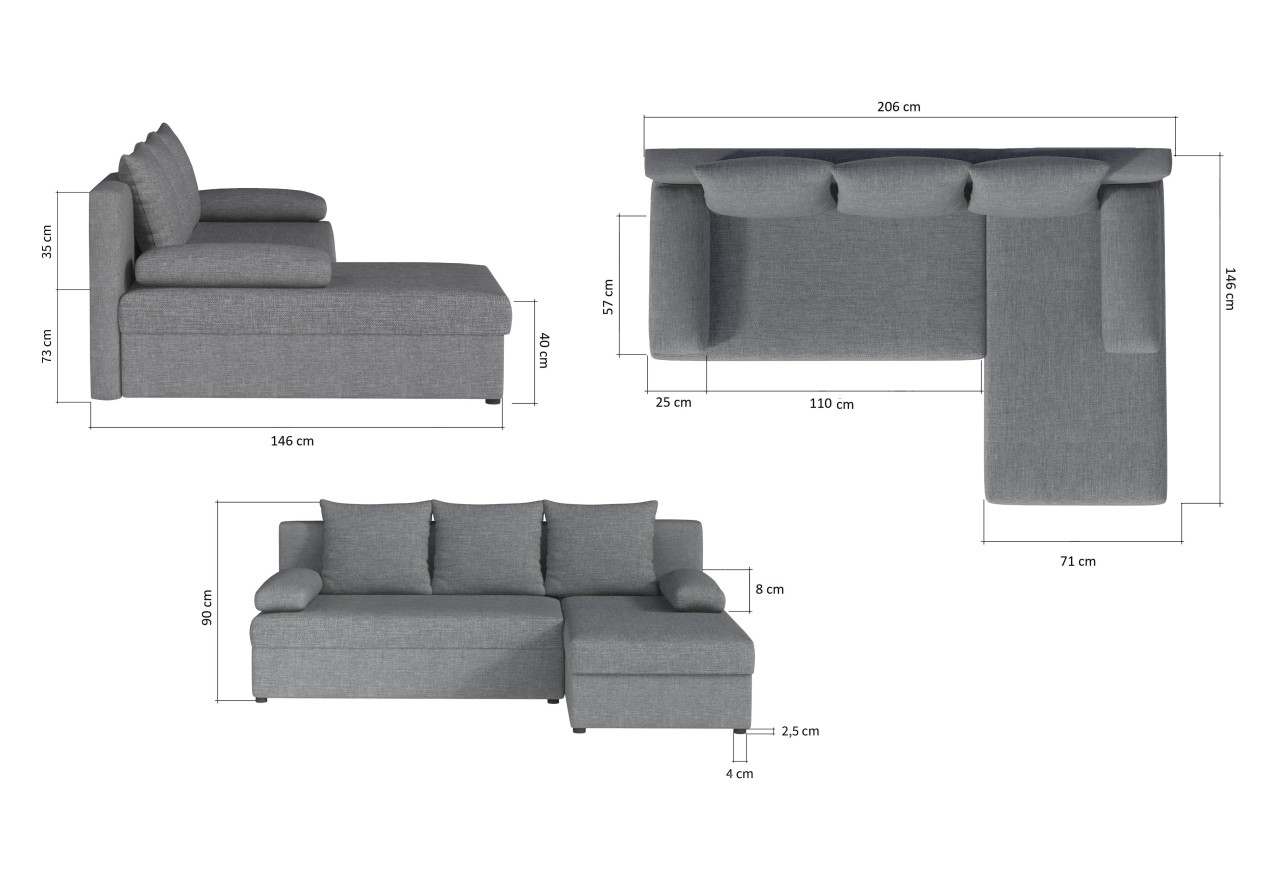 Ecksofa Picano L