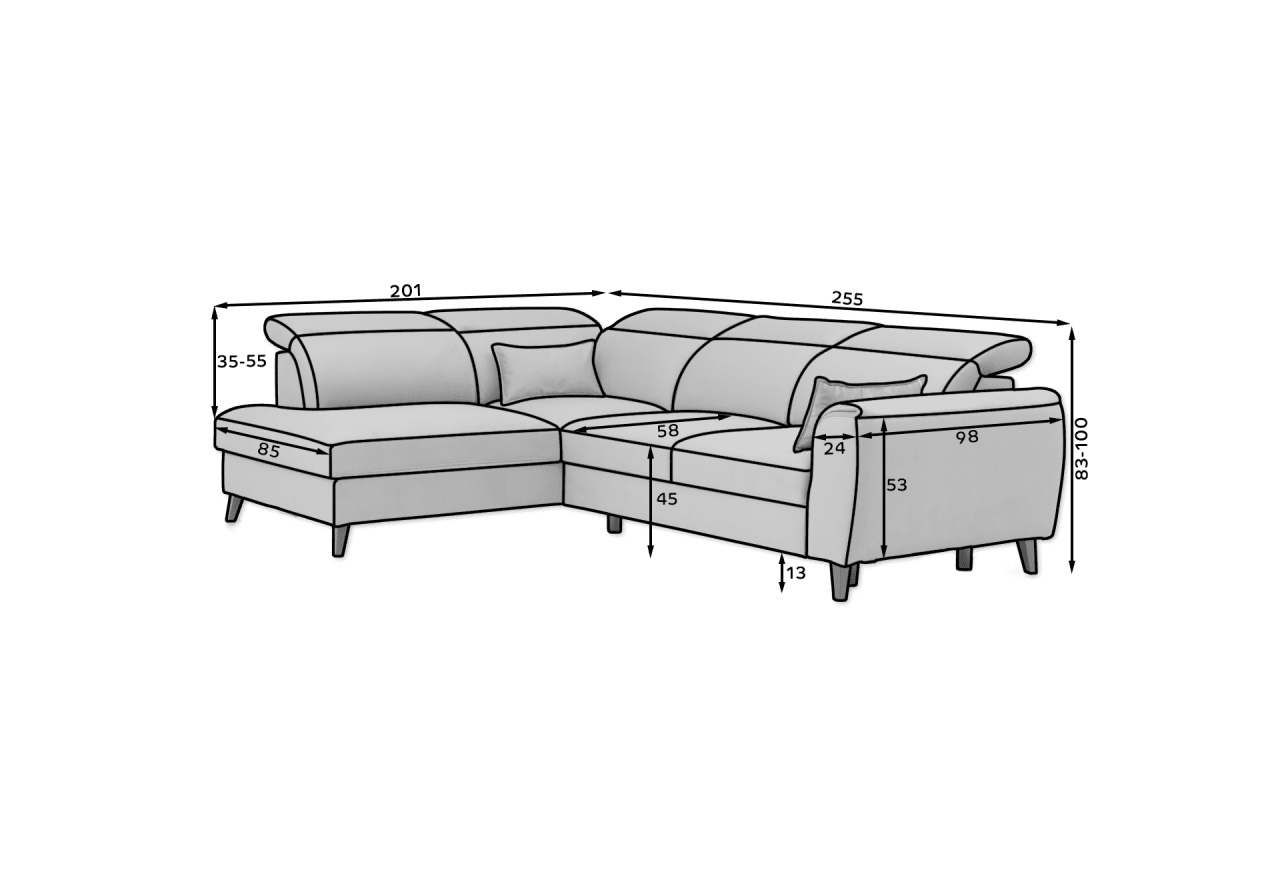 Ecksofa Dino L