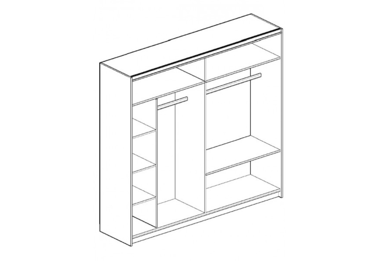 Kleiderschrank Carlo M (200cm)