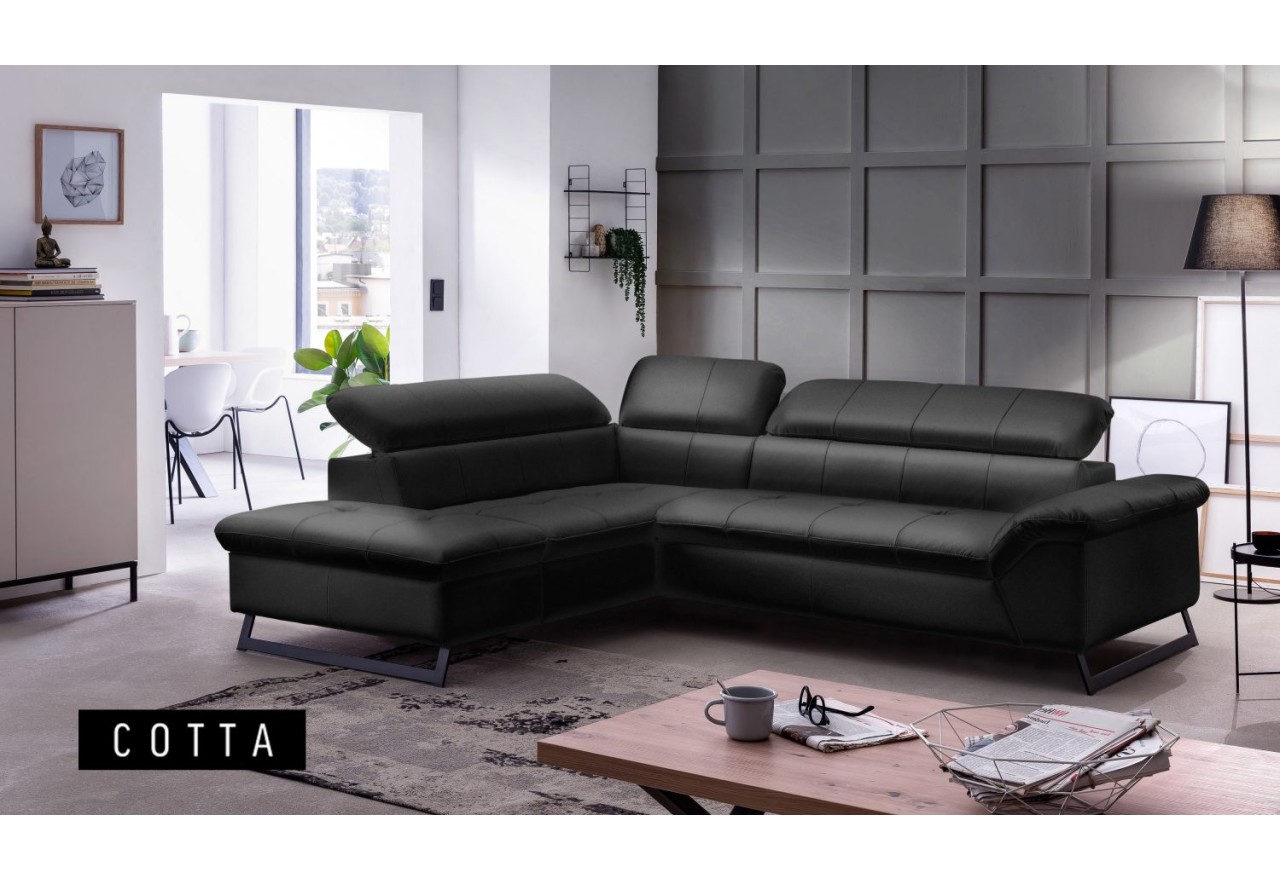 Pure leather deals corner sofa