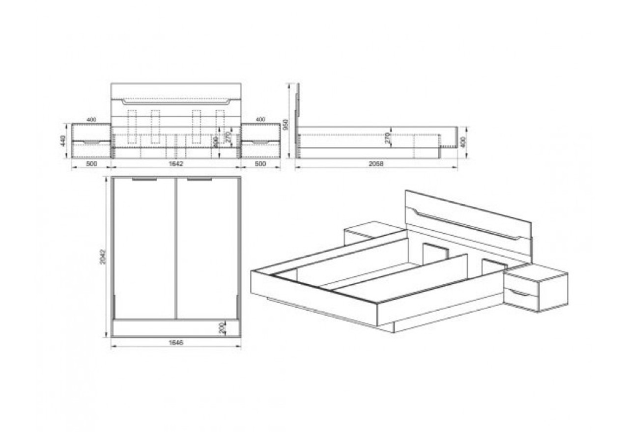 Schlafzimmer Set Noar