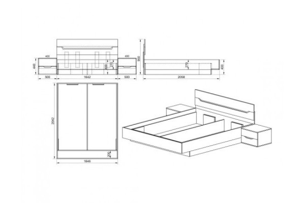 Schlafzimmer Set Noar