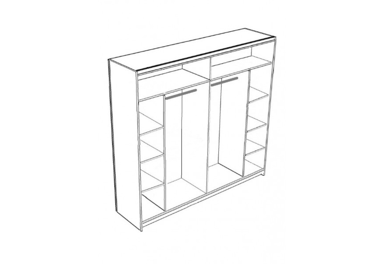 Kleiderschrank Bran M (200cm)