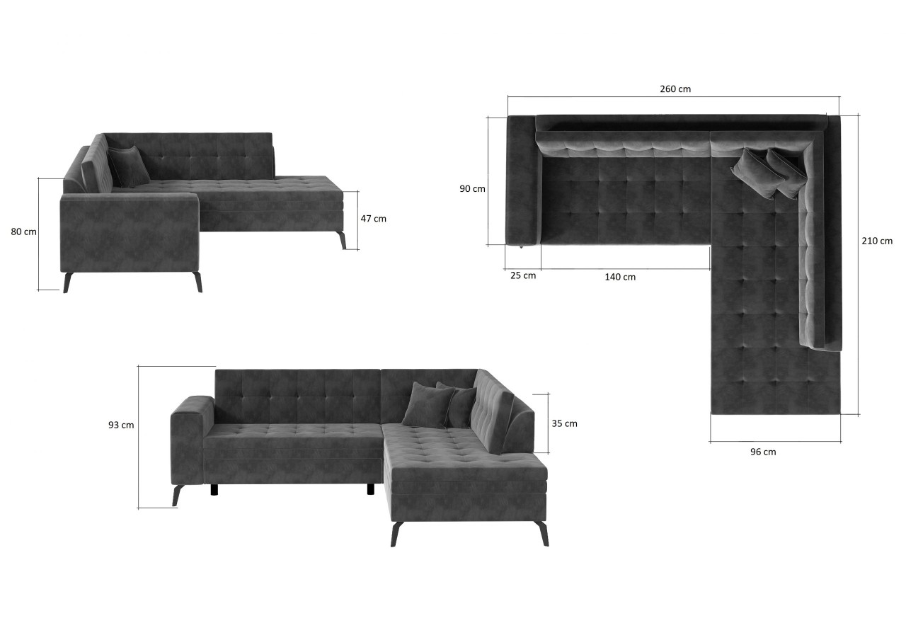 Ecksofa Monza L