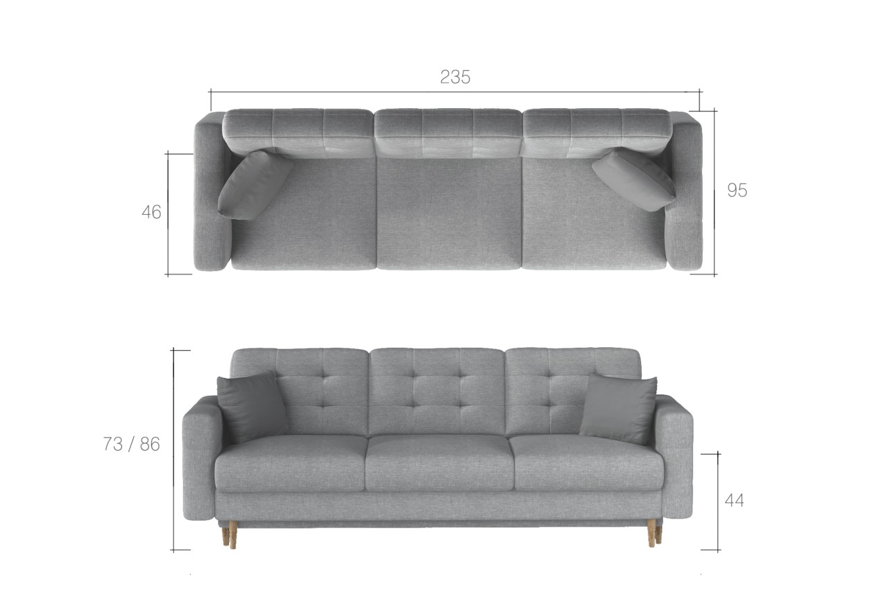 3 Pers. Couch Tavia /  From Stock