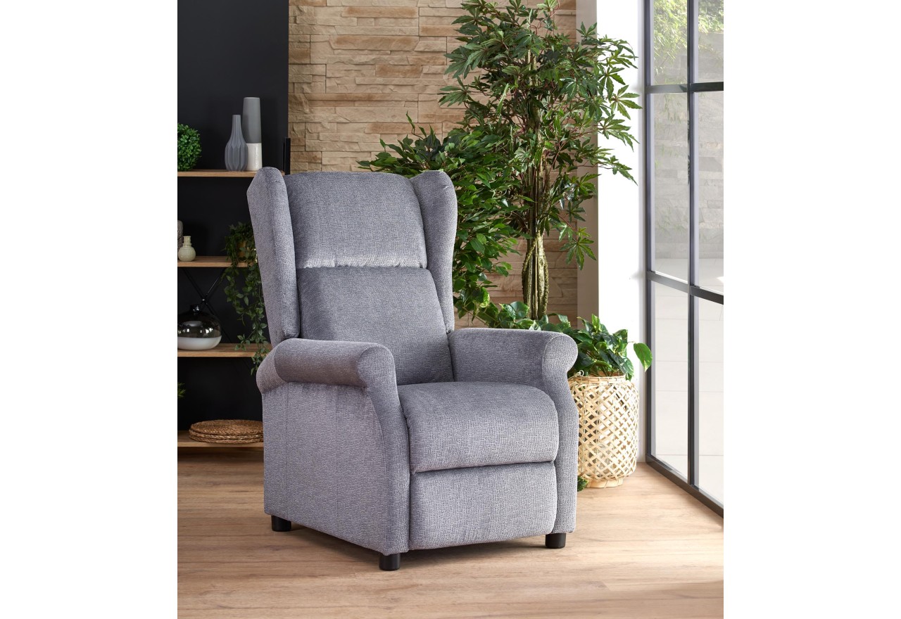 AGUSTIN M recliner with massage function, color: grey