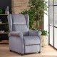 AGUSTIN M recliner with massage function, color: grey