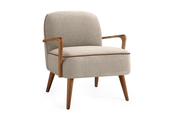 PASTORE leisure armchair  light beige / light walnut
